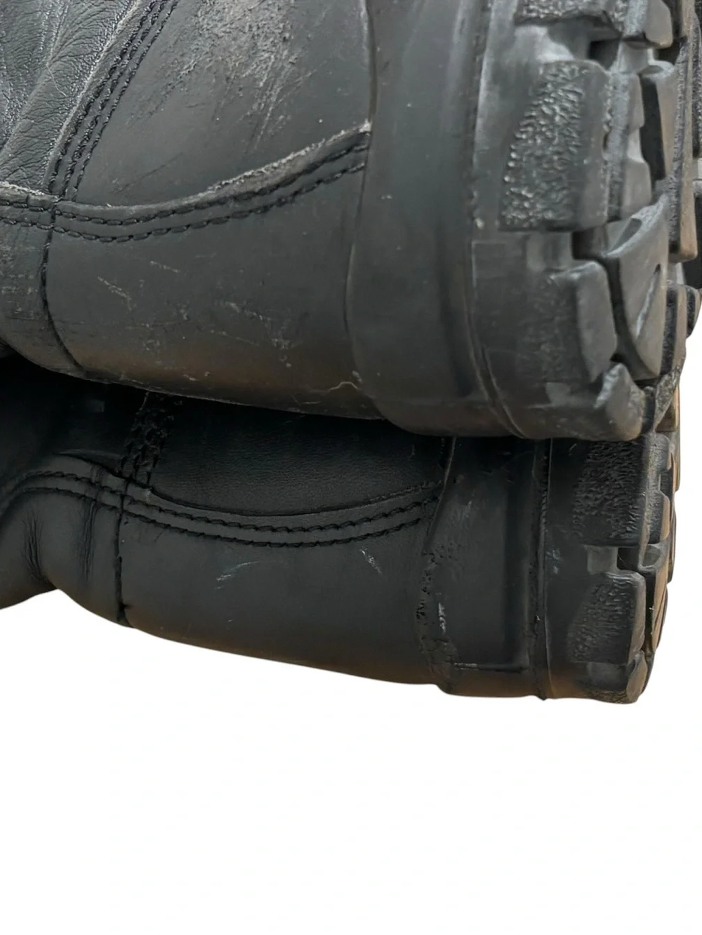 Bates Black Leather Lace-Up Combat Boots